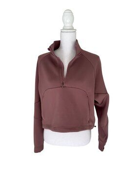 Nike Sweatshirt Womens Size Medium Prima Mauve Crop Training Top Pullover